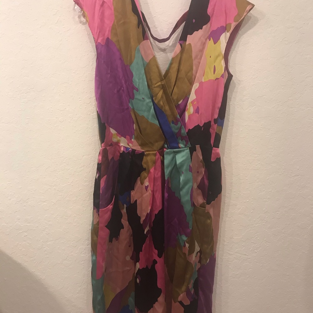 COREY LYNN CALTER silk multi color print shift XS